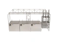 3-х позиционная полуавтоматическая ультразвуковая линия с одним столом